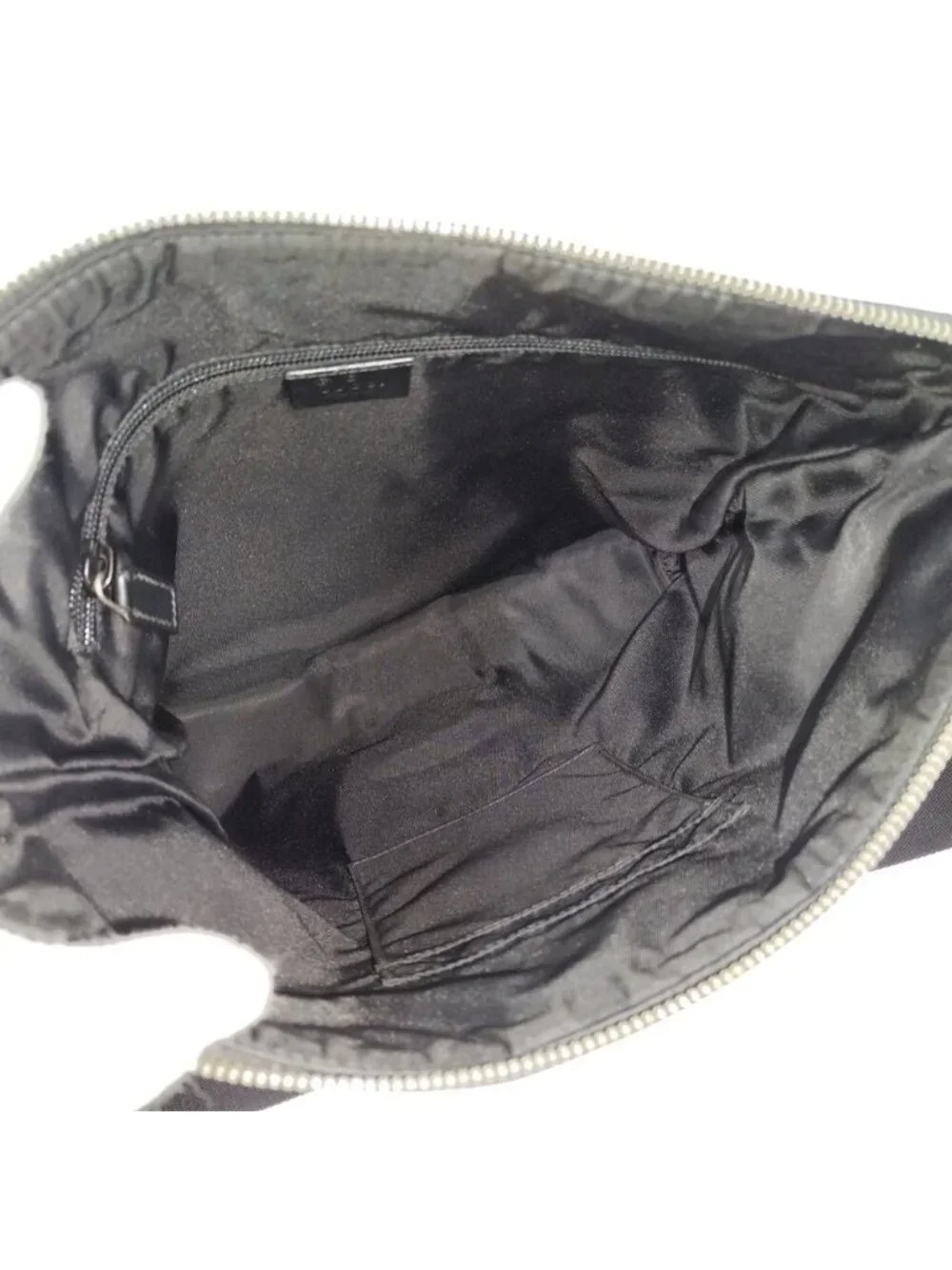 Gucci Messenger Bag Sherry Nylon Canvas Black